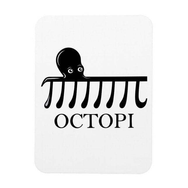 Íman Octopi - Engraçado Pi Octopus Math (Vertical)