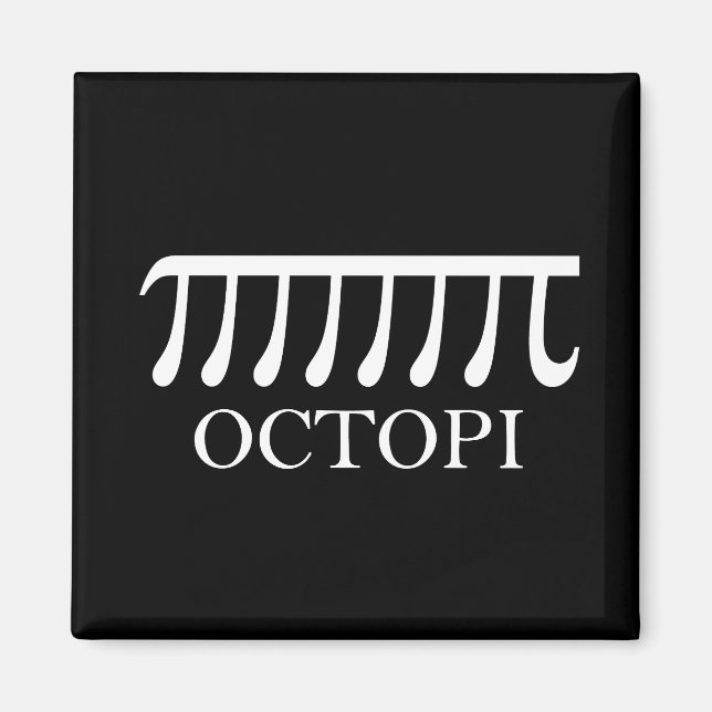 Íman Octopi - Engraçado Pi Octopus Math (Frente)