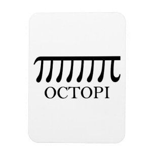 Íman Octopi - Engraçado Pi Octopus Math