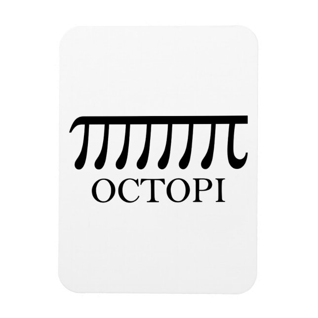 Íman Octopi - Engraçado Pi Octopus Math (Vertical)