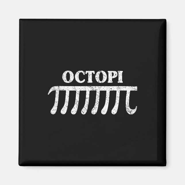 Íman Octopi Engraçado Presente Para Amantes De Matemáti (Frente)