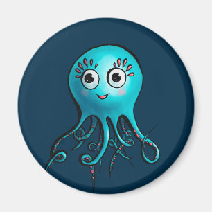Íman Octopus Azul-Cinto - Cartoon Sea Animal