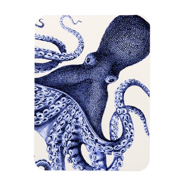 Íman Octopus Azul Paisagem (Vertical)