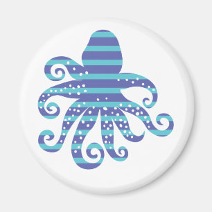 Íman Octopus com risca azul