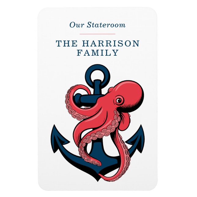 Íman Octopus Cruise Ship Stateroom Magnet (Vertical)