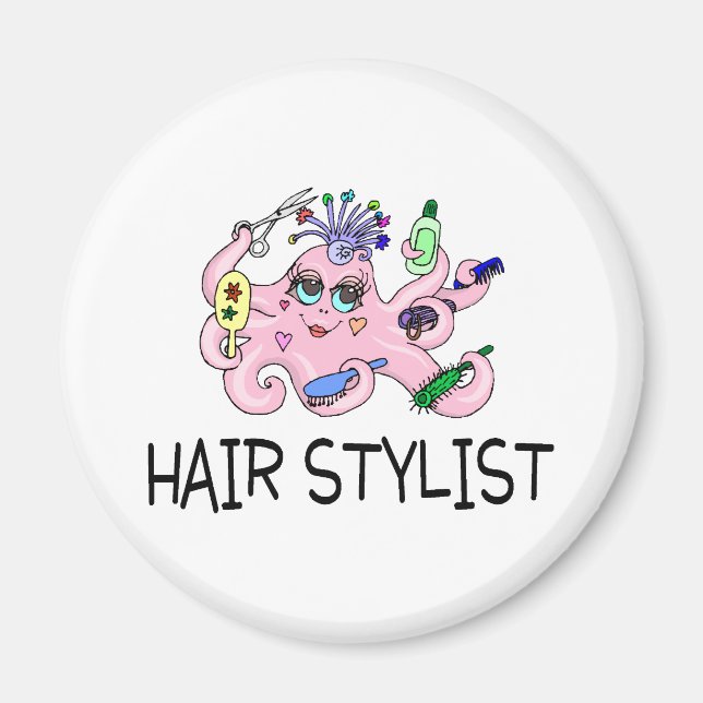 Íman Octopus da Stylist do Cabelo (Frente)