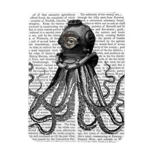 Íman Octopus e Capacete de Mergulho