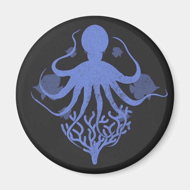 Íman Octopus (fundo escuro) (Frente)