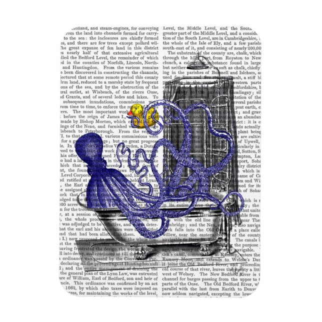 Íman Octopus no Banho 2 (Vertical)