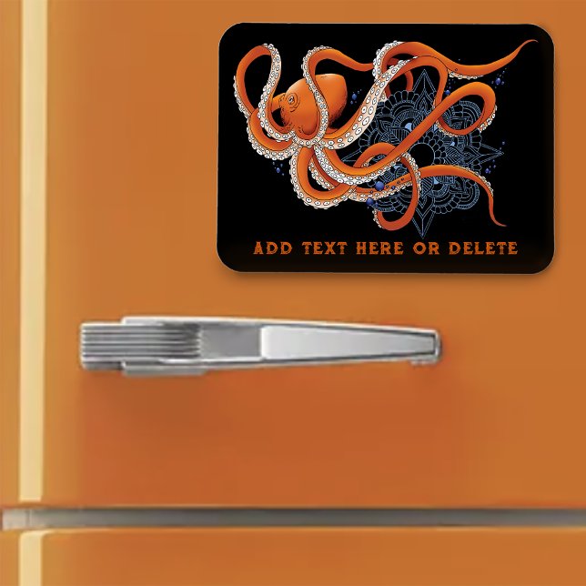 Íman Octopus Orange Mandal Blue (Criador carregado)