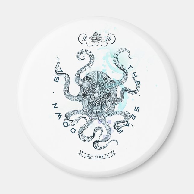 Íman Octopus - Salt Club 76 - Abaixo pelo Mar (Frente)