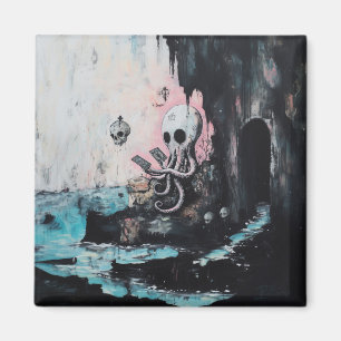 Íman Octopus Skull Tarot Oracle Cards Witchy AI Art