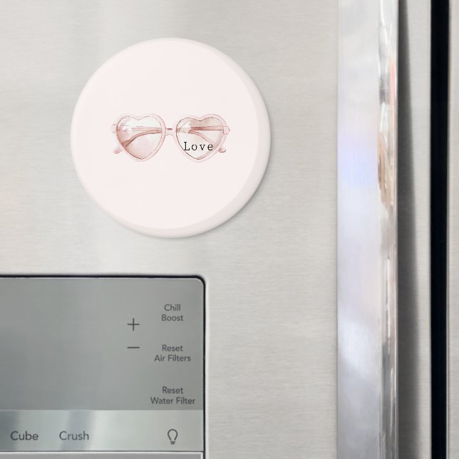 Íman Óculos de Amor Coração Rosa (In Situ (Fridge))