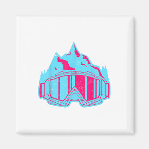 Íman Óculos de Esqui Snowboard Retro Vintage 80s 90s Es