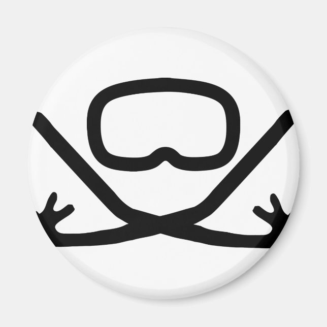 Íman óculos de mergulho e snorkel (Frente)