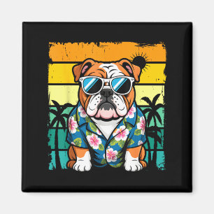 Íman óculos de sol bulldog inglês praia havaiana verão 