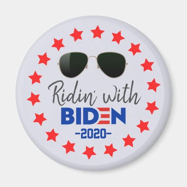 Íman Óculos De Sol Correndo Com Joe Biden Presidente 20 (Frente)