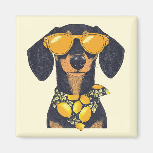 Íman Óculos de Sol de Cachorro Dachshund Legais Limões