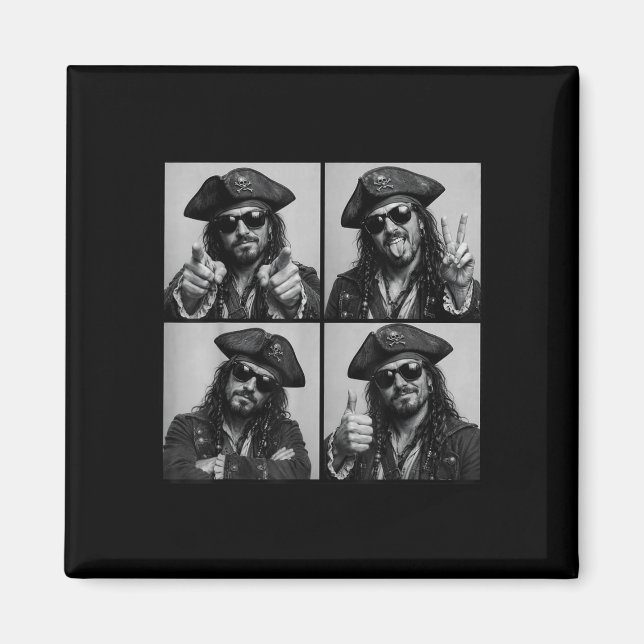 Íman óculos de sol de pirata engraçados design de photo (Frente)