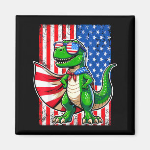 Íman Óculos de sol Dinossauro T-Rex Bandeira dos EUA Pa