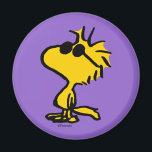 Íman Óculos de sol Legal de madeira<br><div class="desc">Dê uma olhada neste design super fofo com Woodstock vestindo óculos de sol legal.</div>