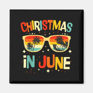 Íman óculos de sol Natal em junho férias de verão engra