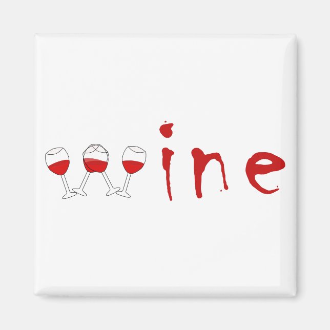 Íman Óculos de vinho (Frente)