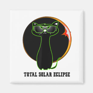 Íman Óculos Eclipse Solares de Vestida de Gato Ecli Sol