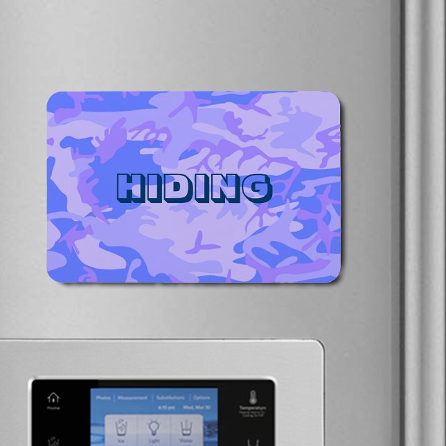 Íman Ocultação do Padrão Abstrato Azul de Pastel de Cam (Camouflage Pastel Blue Abstract Pattern Hiding Magnet)