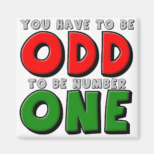 Íman Odd Ser A Imã de geladeira Número Um Engraçado