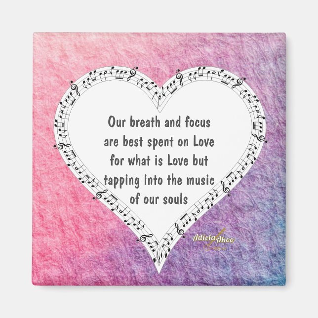 Íman Ode to Love Magnet pela poeta Adiela Akoo (Frente)