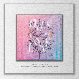 Íman Ode to Love Square Magnet