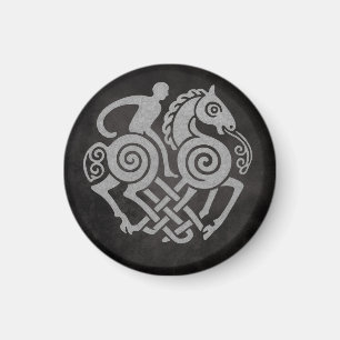 Íman Odin Riding Sleipnir - Norse Mythology Viking Art