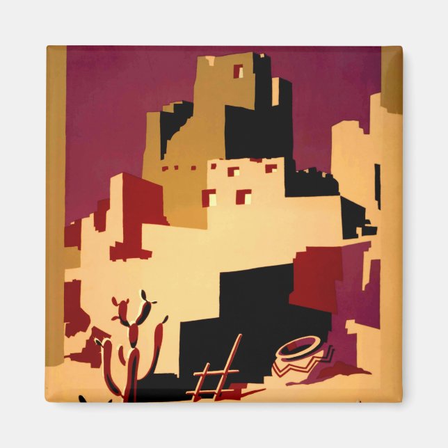 Íman Oeste do Sudoeste Pueblo WPA Nacional (Frente)