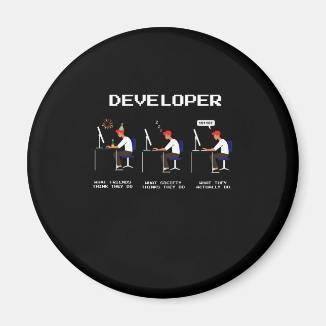 Íman Oferta do Geek do Nerd do programador Coder Comput (Frente)