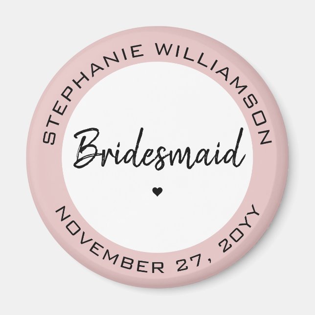 Íman Oferta Personalizada Mínima de Bridesmaid Personal (Frente)