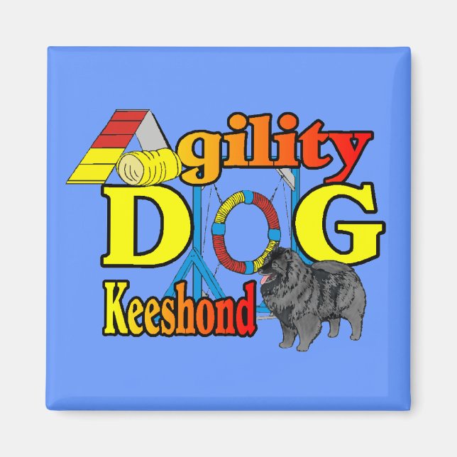 Íman Ofertas de agilidade de Keeshond (Frente)