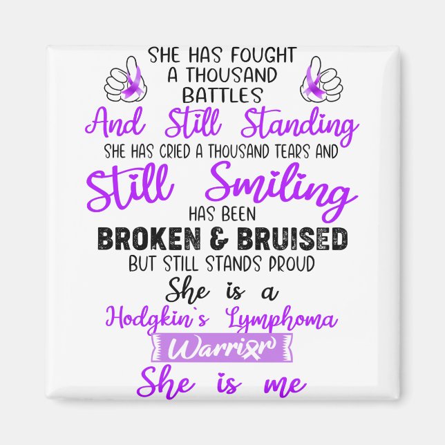 Íman Ofertas de apoio ao guerreiro do linfoma de Hodgki (Frente)