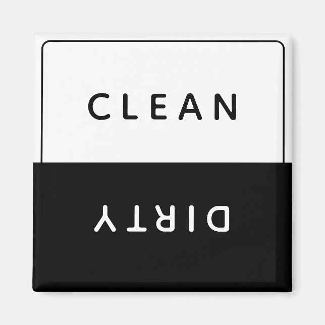 Íman Office Dishwasher Avisos Limpo e Sujo (Frente)