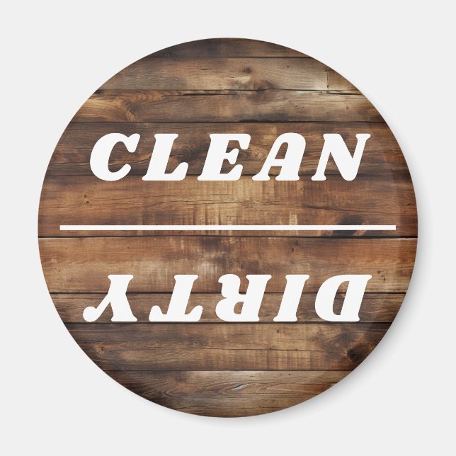 Íman Office Dishwasher Avisos Limpo e Sujo (Frente)