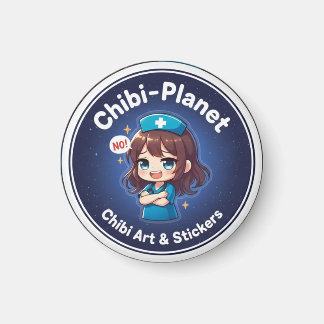 Íman Official Chibi-Planet logo: sassy nursing magnet
