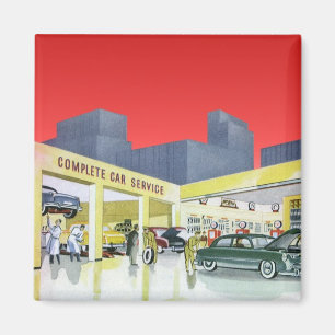 Íman Oficina Mecânica de Carros Antigos Completa de Ser