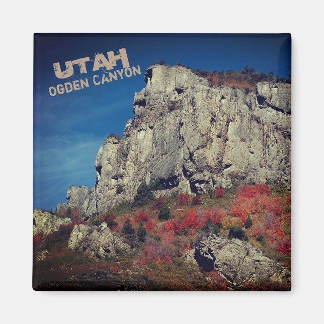 Íman Ogden Canyon, Norther Utah Rock Cliff (Frente)