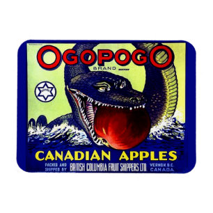 Íman Ogopogo Maçã canadiana etiqueta da fruta