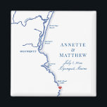 Íman Ogunsai Maine Map Elegant Wedding Favor<br><div class="desc">Estes Ogunexit, Maine Maine map são perfeitos para acolher os seus convidados fora da cidade com guloseimas de boas-vindas, ou personalizá-los para a sua festa de casamento. O coração está sobre Cliff House Maine, mas você pode mover o coração clicando em "Editar usando a ferramenta design" em "Personalizar". Esses ímãs...</div>