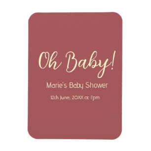 Íman oh baby revelação nome data maron simples minimal