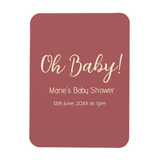 Íman oh baby revelação nome data maron simples minimal 