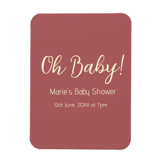 Íman oh baby revelação nome data maron simples minimal  (Vertical)