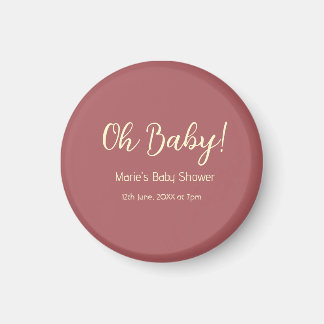 Íman oh baby revelação nome data maron simples minimal 
