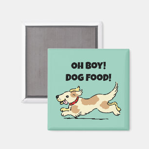Íman Oh Boy Dog Comida Fome Foto de Cartoon